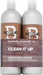 Tigi Bed Head B for Men Clean Up Shampoo & Conditioner šampón a kondicionér pre každodenné použitie 750 ml + 750 ml