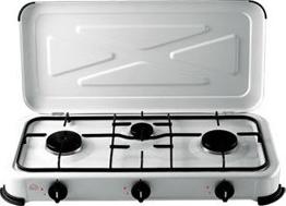 DCG Eltronic EKP 2423, Čierna, Biela, Na pracovnú dosku, Plynový, 3 zone(s), 3 zone(s), Otočné