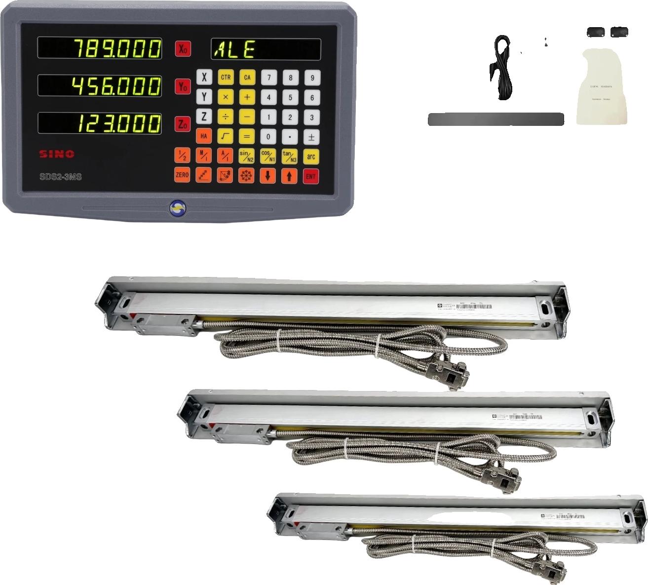 Frézovací sústruh Digitálne čítanie, 3-osový displej, optický merací systém, kompletná sada 0,005 mm