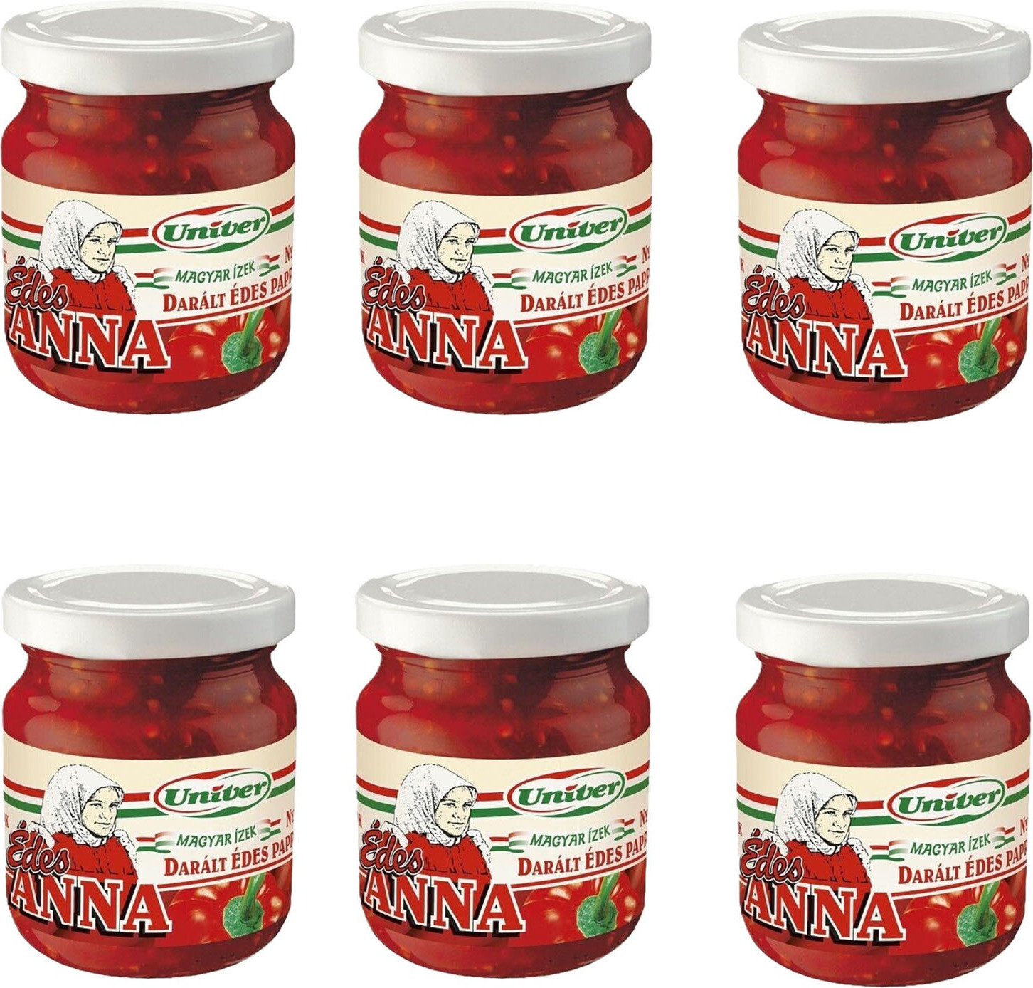 Univer Paprikapaste mild Edes Anna ("Süße Anna"), 6 x 200g Glas - Paprika, püriert