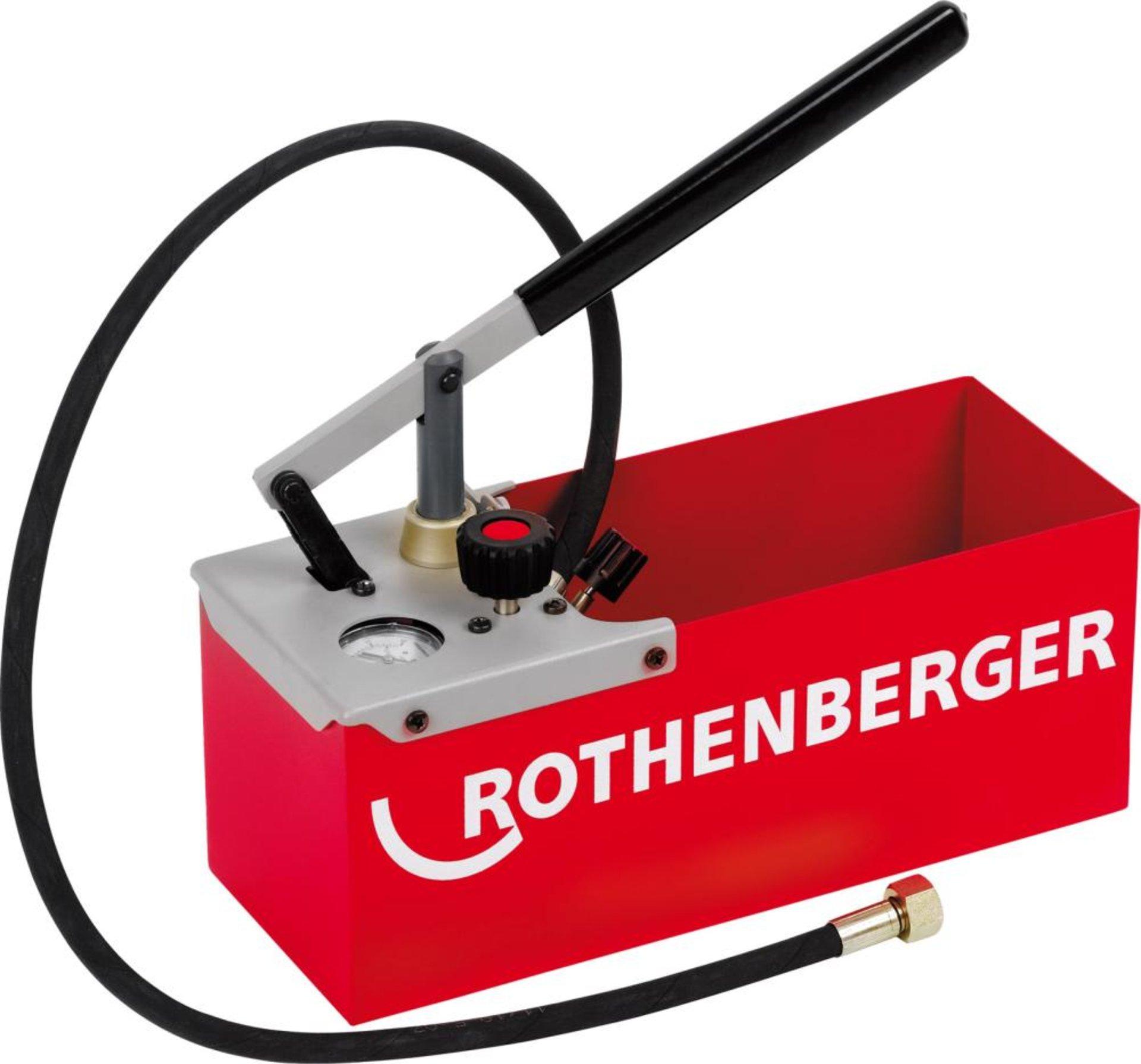 Prüfpumpe TP 25 0-25bar R 1/2 Zoll Saugvolumen p.Hub ca.16 ml ROTHENBERGER