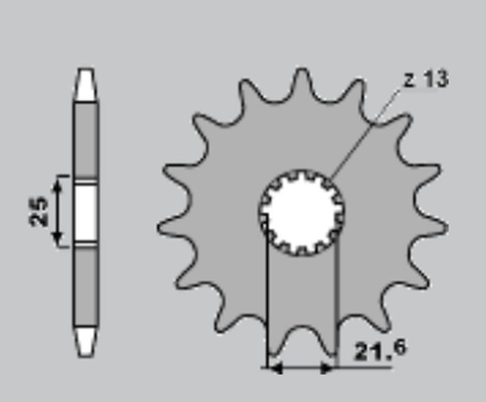 PBR ZBATKA PRZEDNIA 530 16Z JTF513/566 für Motorrad Antriebssystem