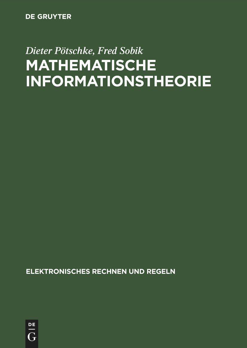 De Gruyter Mathematische Informationstheorie