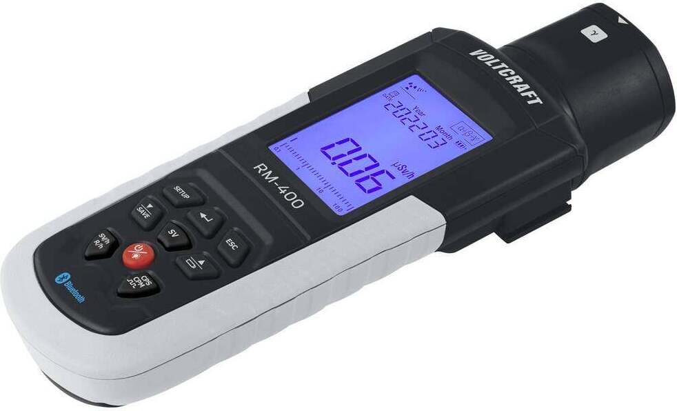 VOLTCRAFT RM-400 Geigerzähler Strahlung: Alpha, Beta, Gamma, Röntgen akustischer Warnton, inkl. Auswertungssoftware, Da