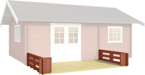 Lasita Maja Terrasse Caroline Terrasse Schwedenrot, Farbe:schwedenrot