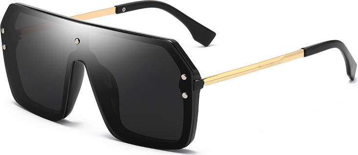 Fokelyi Klassische Siamesische Einteiler-Sonnenbrille, schönes rahmenloses, stylisches Retro-Design für Damen und Herren. Übergroße, stylische, klassische, rahmenlose Einteiler-Sonnenbrille für Damen und Herren. Quadratische polarisierte Sonnenbrille für Damen und Herren, übergroße Vintage-Sonnenbrille. KAU-ED-LYS-PH-20251210-52