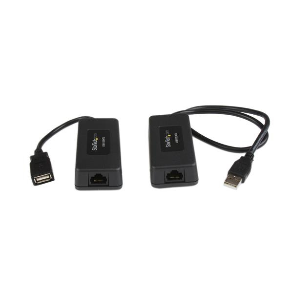 StarTech.com 1 Port USB über Cat5 / Cat6 Extender bis zu 40m - USB über Ethernet Verlängerung - Netzwerksender & -empfänger - 40 m - 12 Mbit/s - Cat5 - Cat6 - Schwarz - CE - FCC - REACH