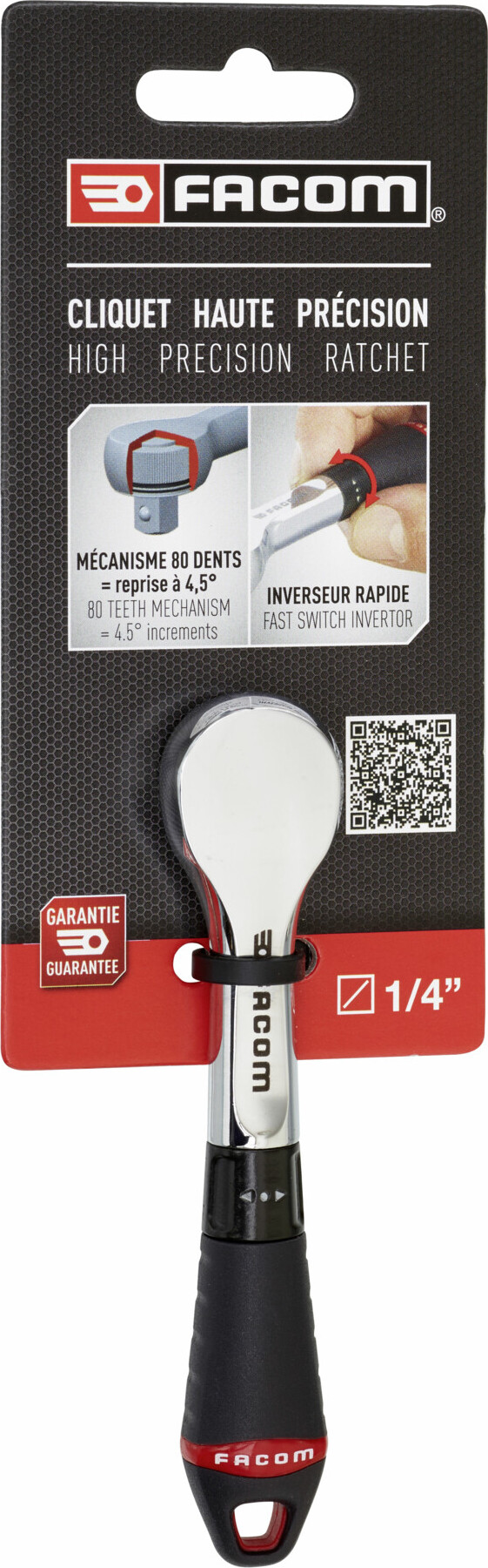 FACOM 1/4 Staundichte Umschaltknarre R.181PB