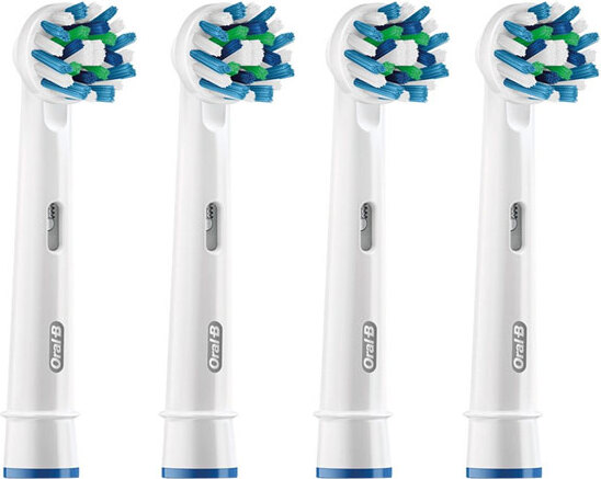 Oral-B CrossAction 80250705, 4 kusov, Modrá, Biela, Nemecko, alle Oral-B elektrische tandenborstels, behalve Oral-B Pulsonic, 22 g, 18 mm