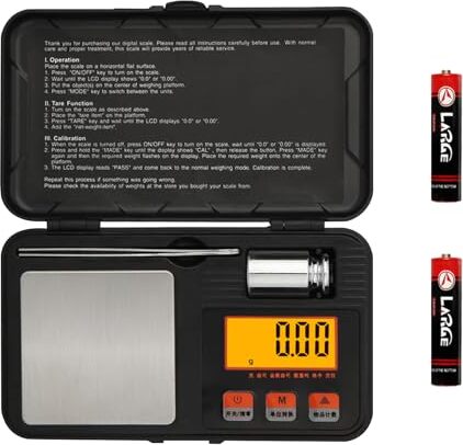 COLEXY Milligrammskala 50 g/0,001 g, kompaktes Mg G -Kalibrierungsgewicht, tragbar