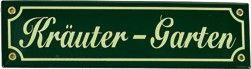 Münder Email Emaille Schild Kräutergarten