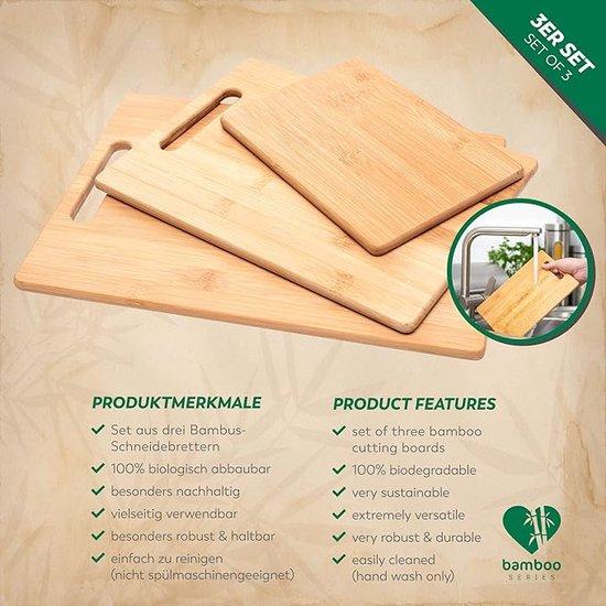 OEM 3er Set Holz Schneidebretter, verschiedene Größen, antibakteriell, nachhaltig, BPA-frei 2026