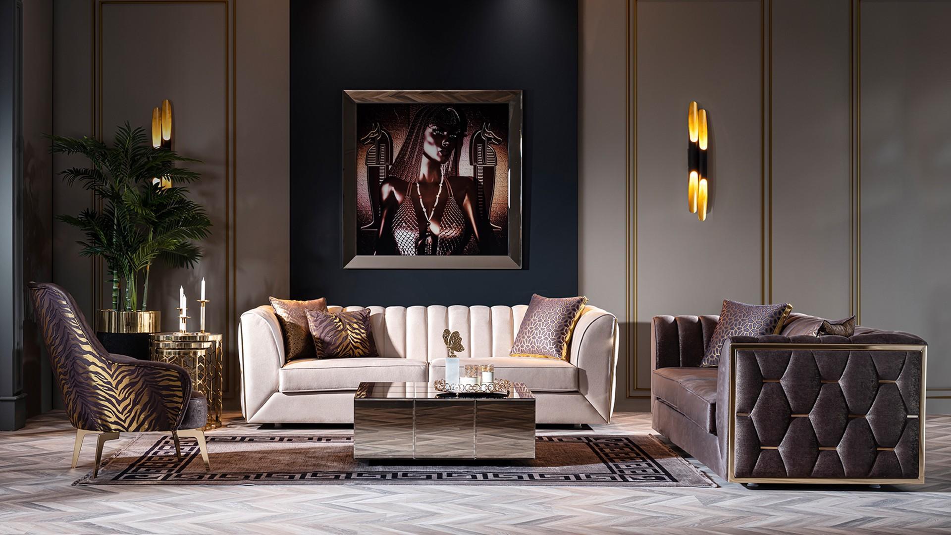 AEA Sofagarnitur Sofalandschaft Loungemöbel Sitzgarnitur Polsterecke Sofa Couch 5tlg JVM4067282914209