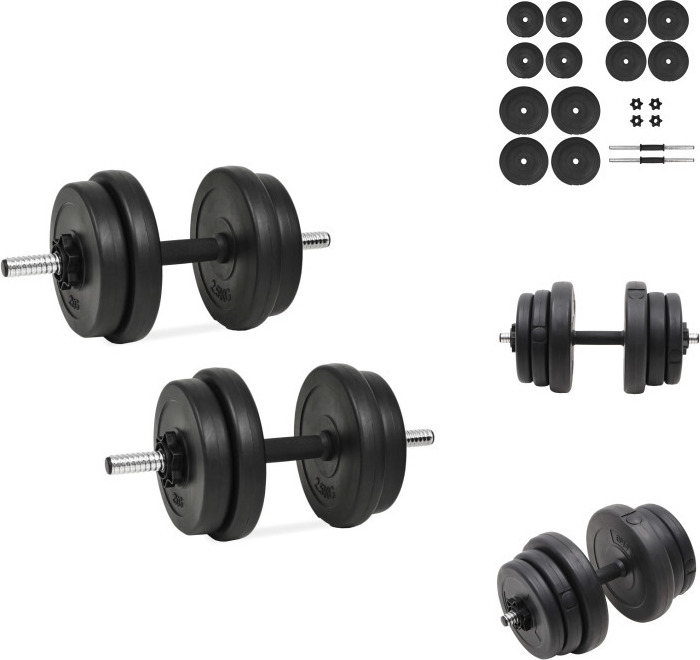 vidaXL Kurzhantel mit Gewichten 40 kg - Hanteln & Gewichte TLS3145016