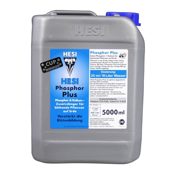 Hesi Phosphor Plus 5L Phosphor-Kalium Zusatzdünger für Erde 82-033-532
