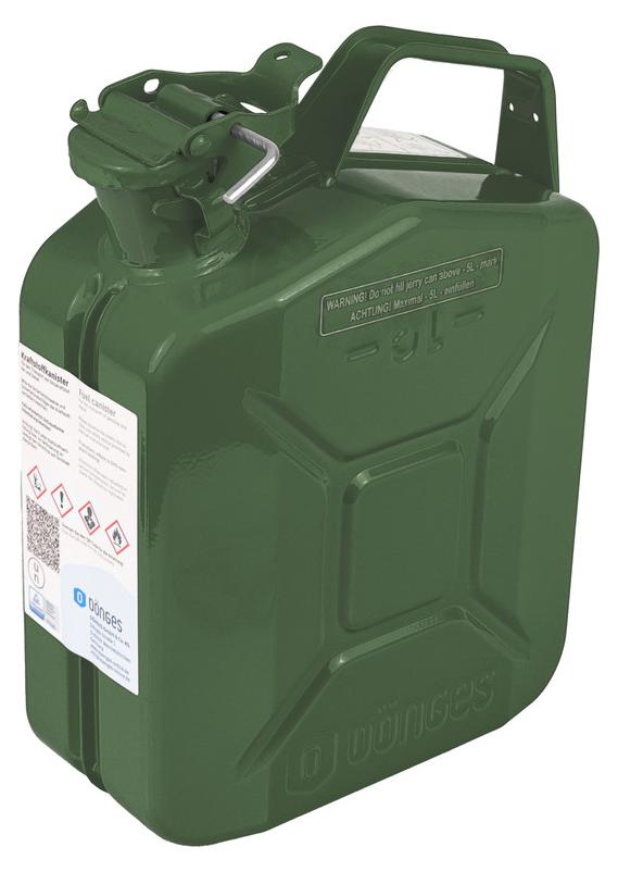 Dönges Benzinkanister 5 Liter Metall oliv | Stahlkanister, Kanister, Blechkanister
