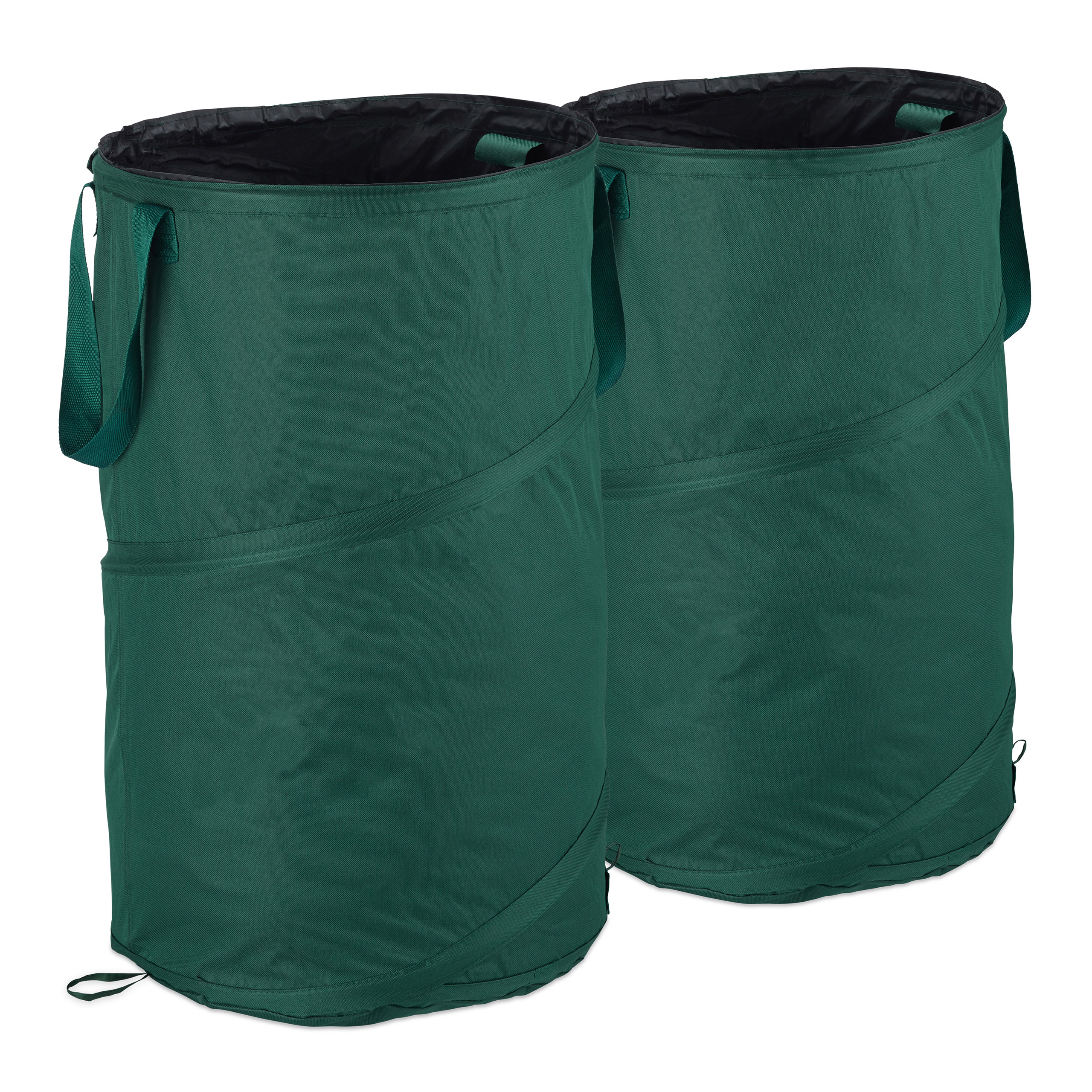 RAMROXX Gartentasche Laubsack Abfall Sack faltbar 76×67cm XXL 265L grün 10 Stück 