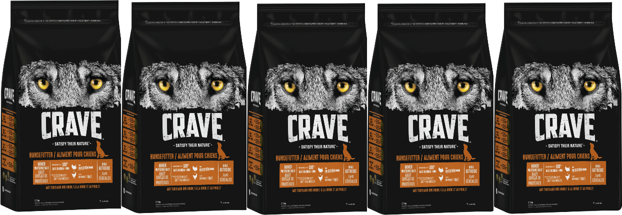 CRAVE™ Hund Beutel mit Truthahn und Huhn 5 x 2,8kg
