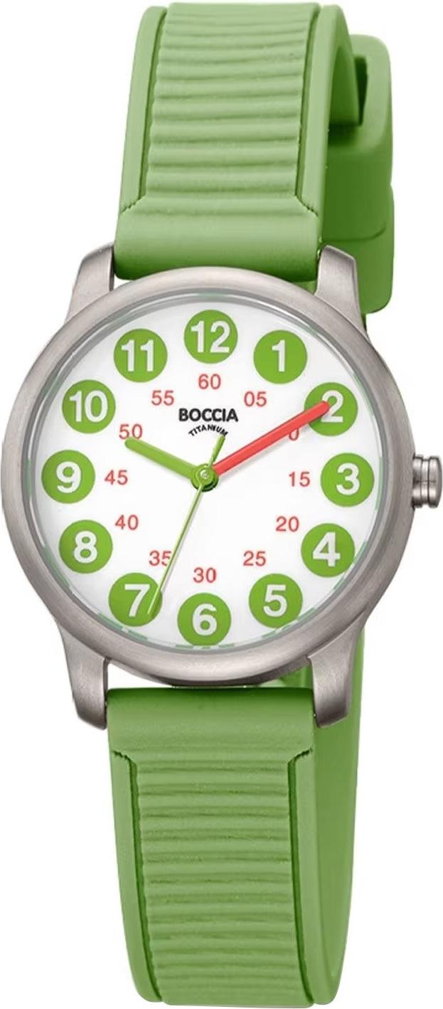 Boccia 3373-02 Kinder-Armbanduhr Titan Grün