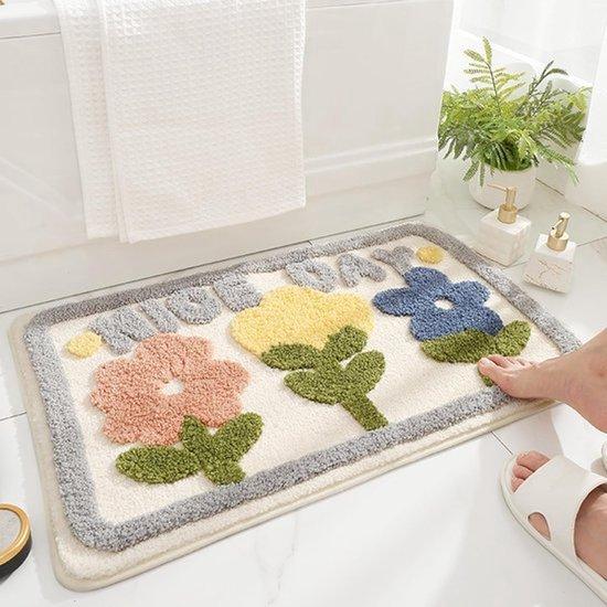 OEM Badezimmermatte mit Blumenmuster, Anti-Slip und Maschinennaht - 50x80 cm 2026