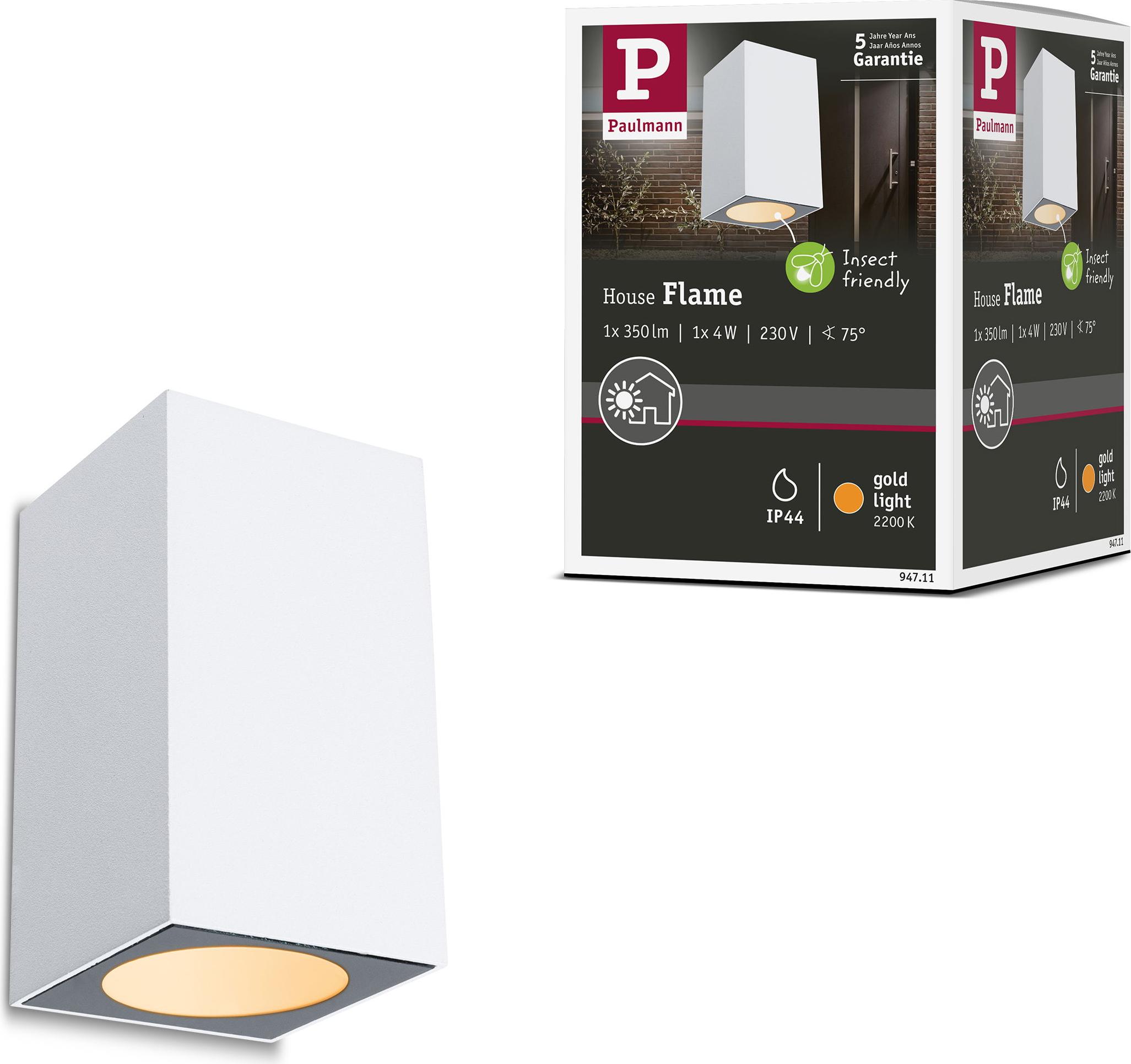 Paulmann LED Wandleuchte Flame insektenfreundlich 94711