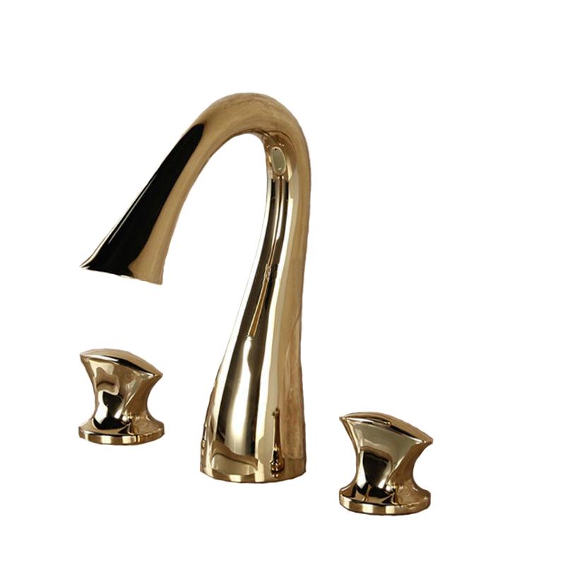 BADEZIMMER-ARMATUR retro GOLDEN GOLDEN Dreilocharmatur