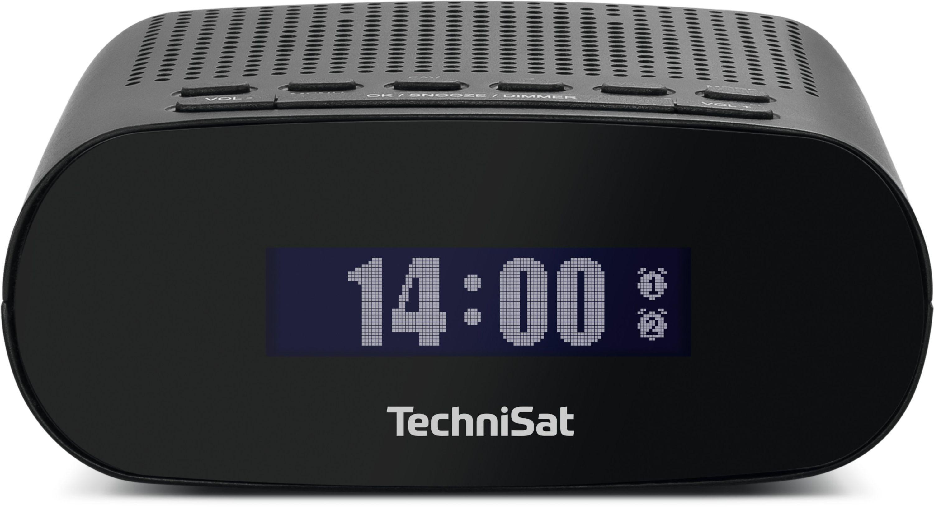 TechniSat TECHNIRADIO 50 | Kompakter DAB+ Radiowecker mit Display, 1 W | schwarz 0000/3997