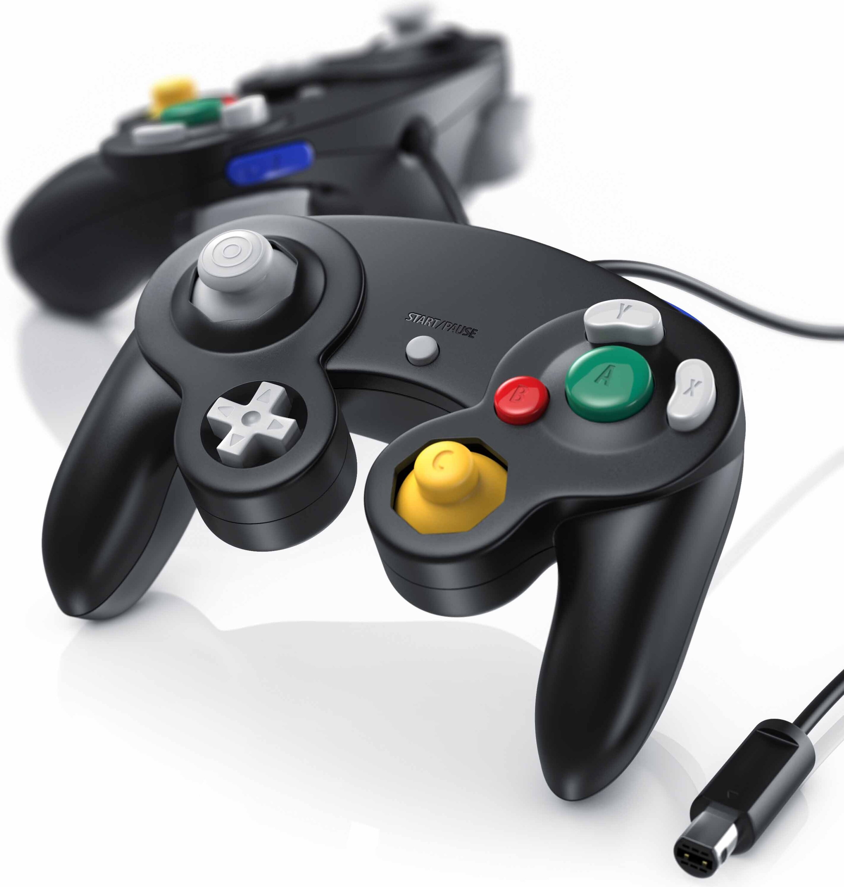 CSL 2x Nintendo-Controller, Gamepad für Nintendo GameCube / Wii Vibrationseffekte / ergonomisch 300337