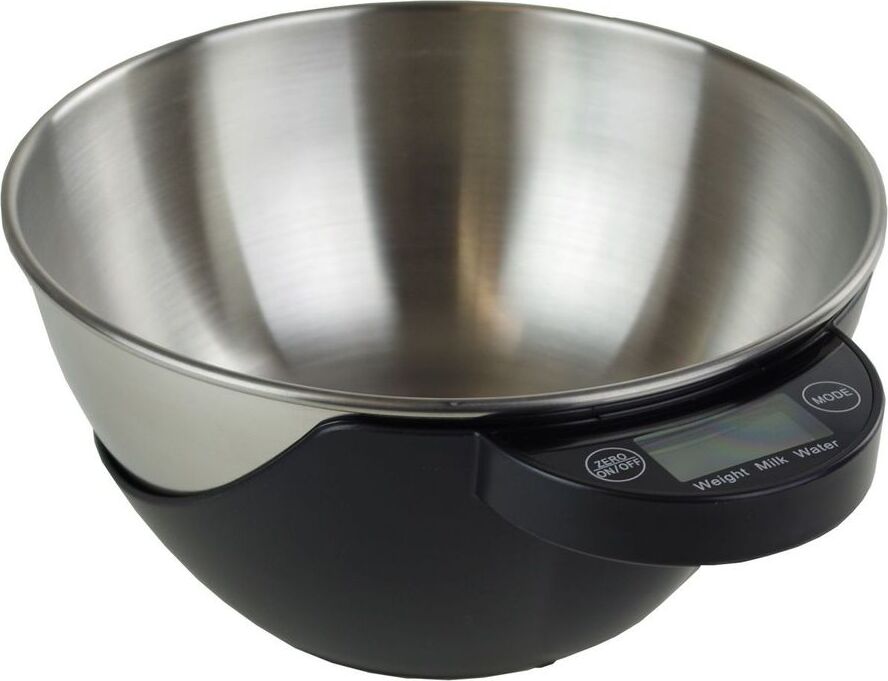 Axentia Küchenwaage 2L-Edelstahlschüssel digital max.5kg beleuchtete LCD-Anzeige Waage 253931