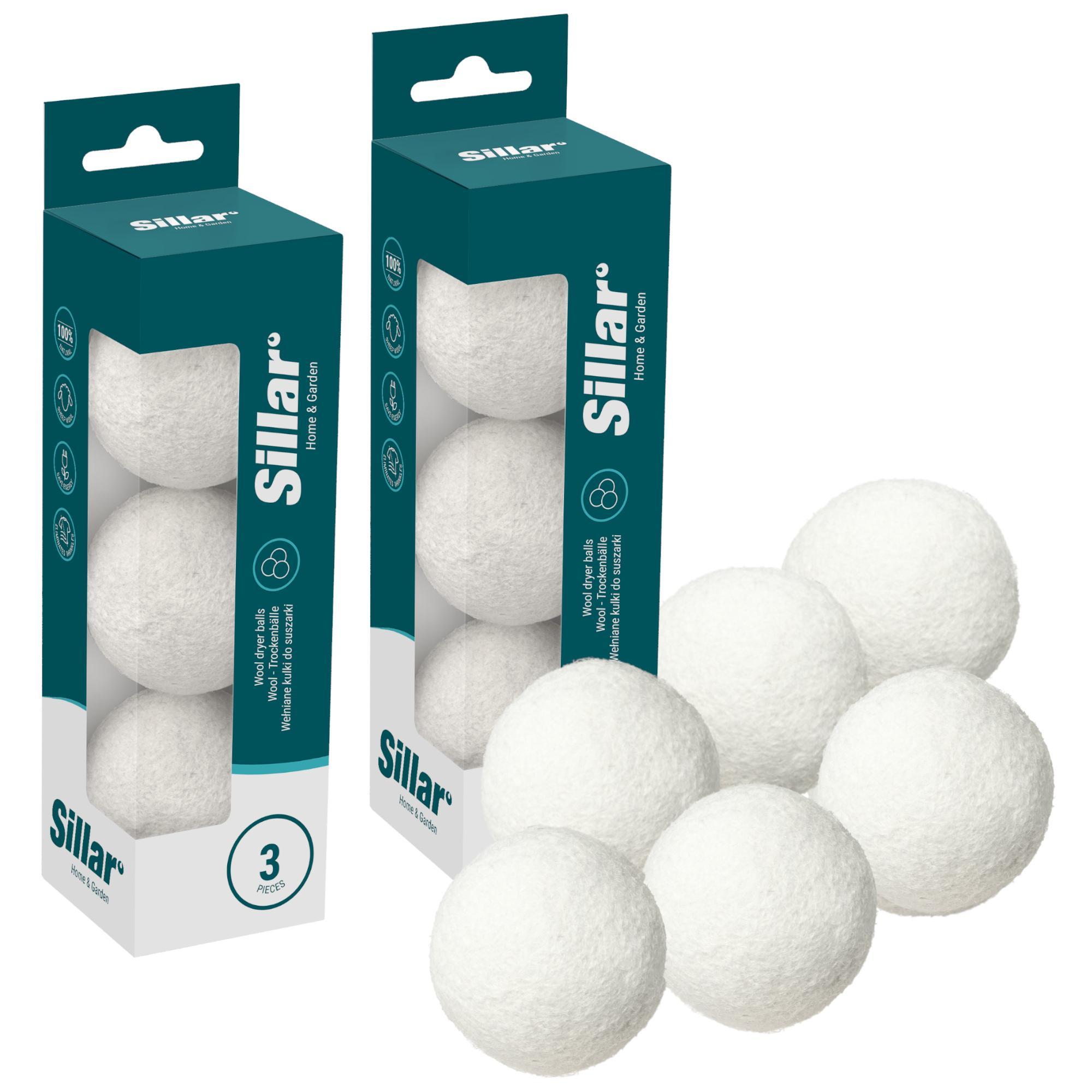 Sillar Wollkugeln für Wäschetrockner – 6 Stück aus 100% Naturwolle 2_SIL182