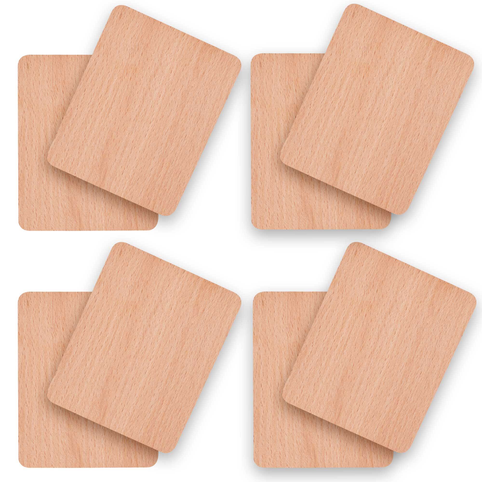 Syntrox Germany Universal Holz-Untersetzer für Raclettepfännchen 8 Stück RPU-8