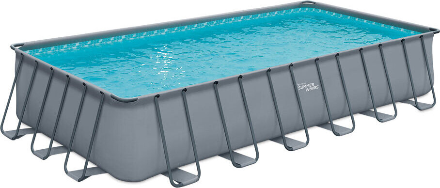 Summer Waves Elite Frame Pool Obdĺžnikový nadzemný bazén kompletná sada Grey 732x366x132 cm