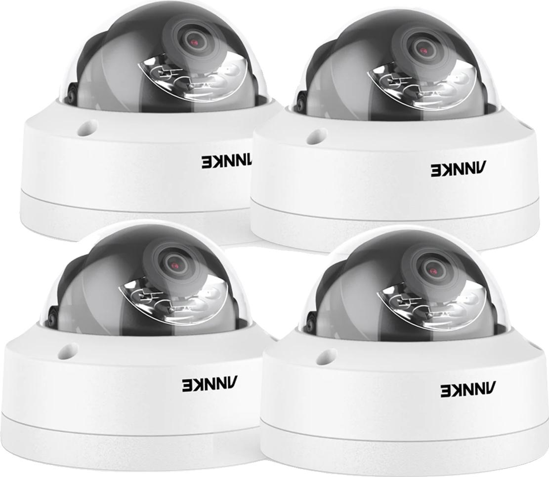 Bezpečnostná kamera, vysoké rozlíšenie 8 MP, napájanie POE, nočné videnie do 30 metrov, 4 ks