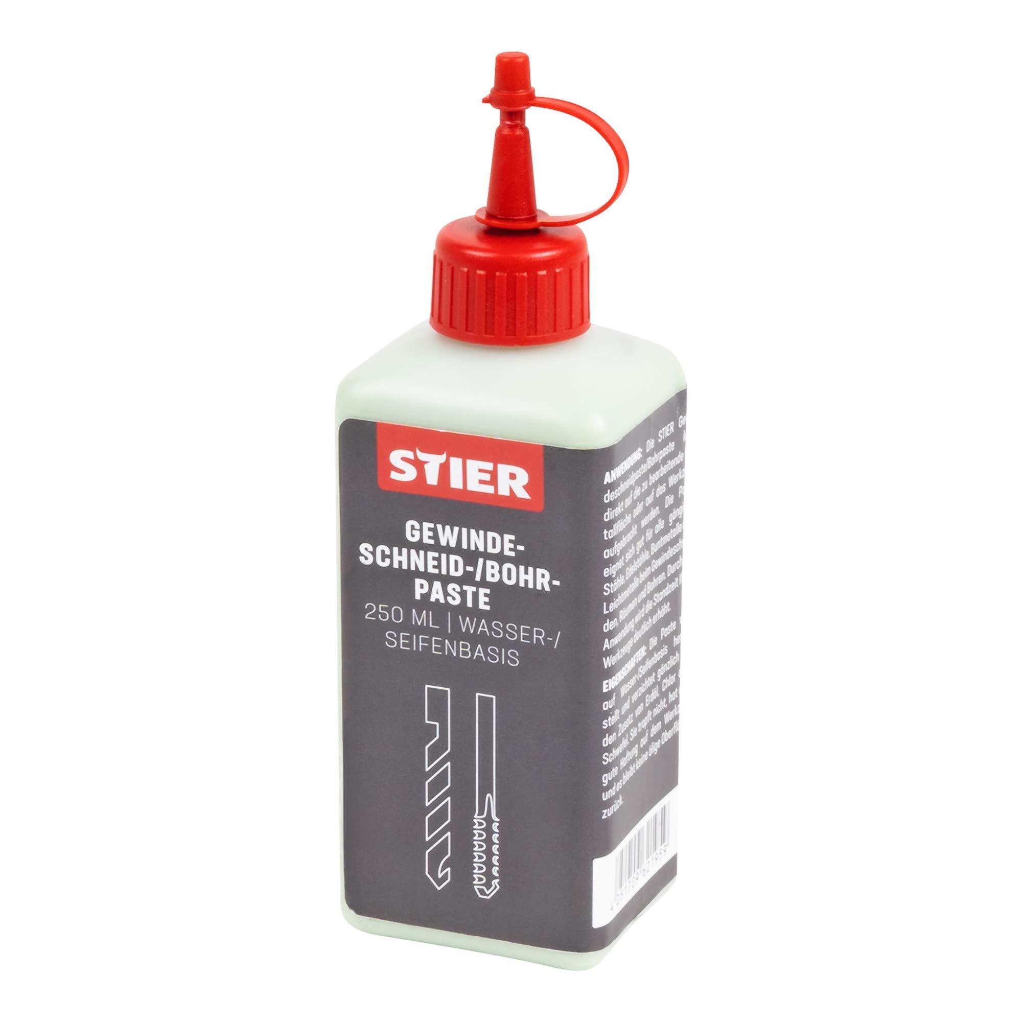 STIER Gewindeschneidpaste Bohrpaste 250 ml Wasser-/ Seifenbasis, Bohröl, Schneidöl 905098