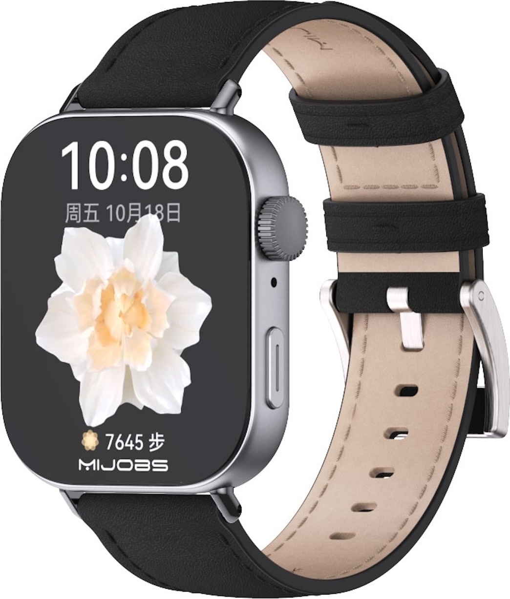 Pre Huawei Watch Fit 3 Originálny kožený dizajn Smart Watch Arm Band Black