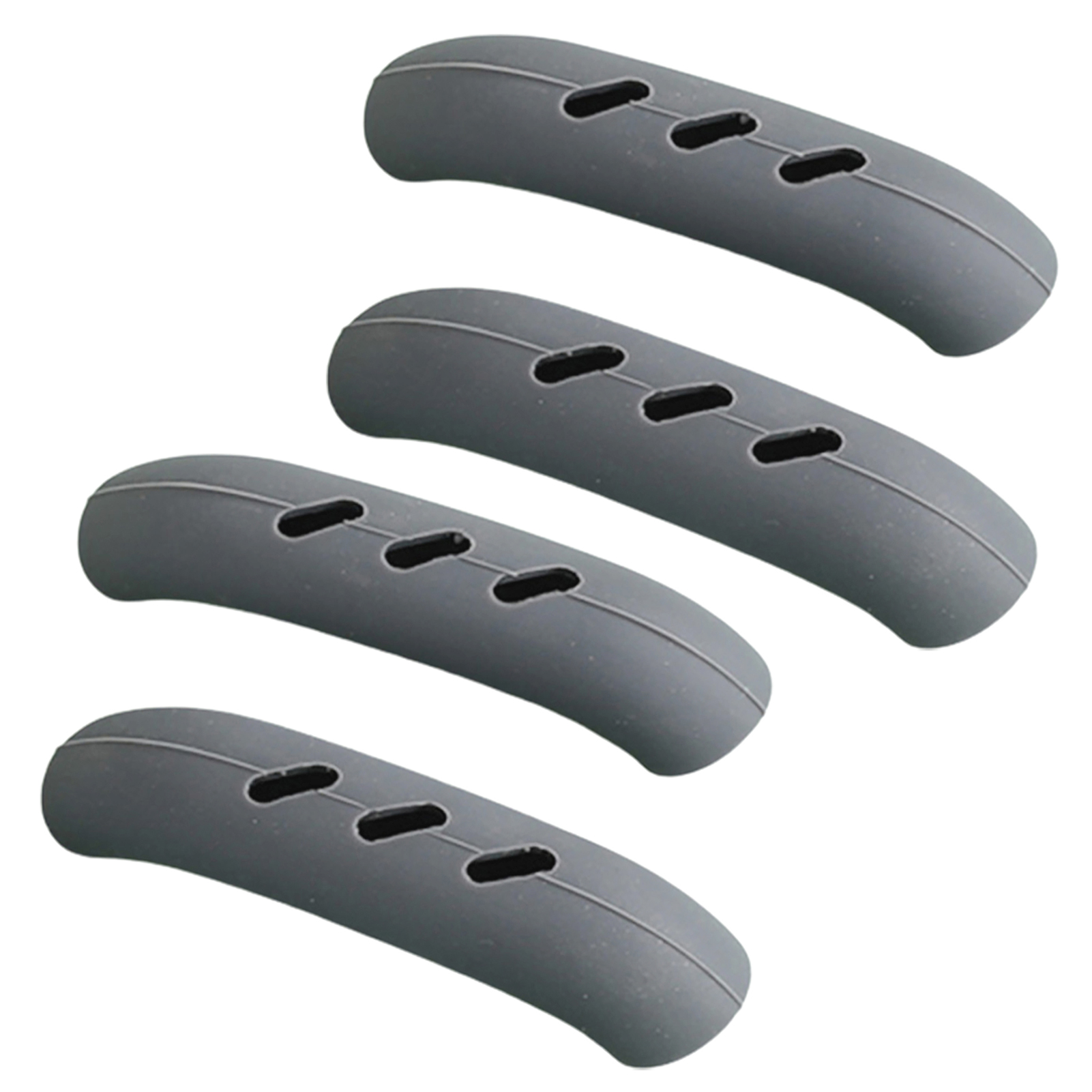 Hameb 4 teile/satz küche pfannengriff abdeckung waschbar tragbar hitzebeständig pfannengriff halter rissfest robust rutschfest hohe temperaturbeständigkeit verbrühschutz topf ohrclip küchenwerkzeug-Grau 3282123