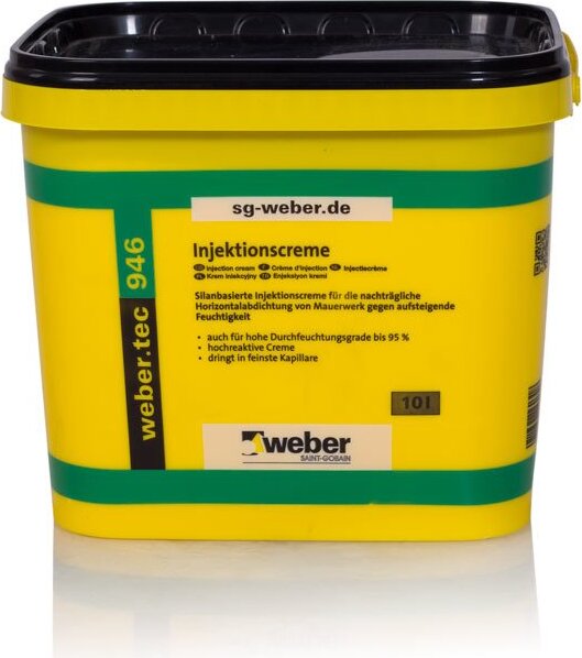 sg-weber Weber.Tec 946 Injektionscreme Horizontalsperre Wand Keller Abdichtung 10L 270113