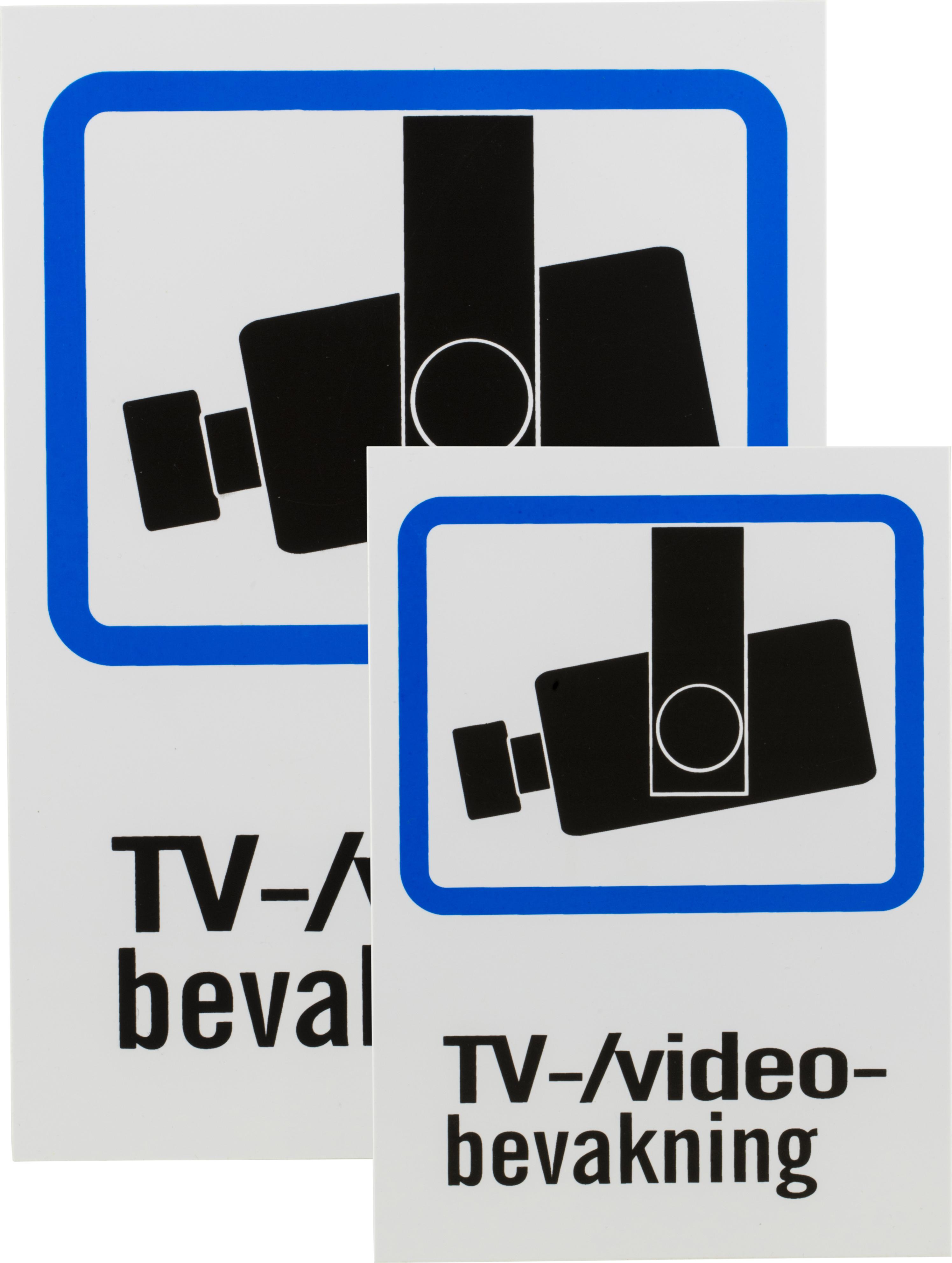 Deltaco Kunststoffschild, TV-/Videoüberwachung, Größe A4 & A5 51724267