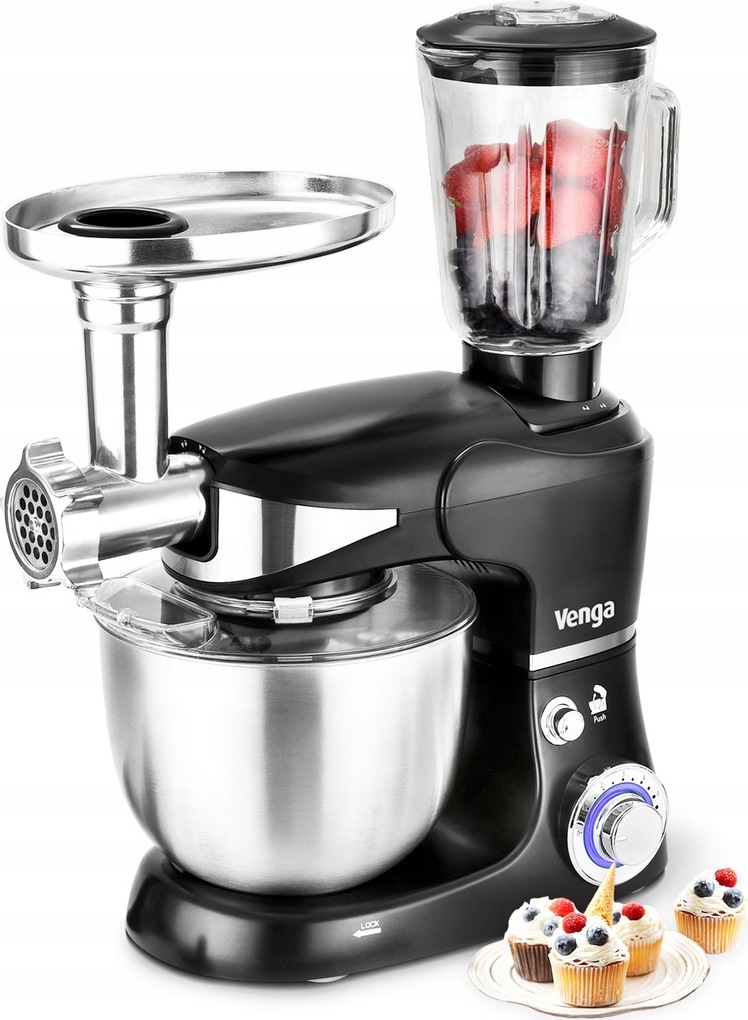 Planetárny Mixér Venga 1000W 5L Led 6 Rýchlostný Mixér