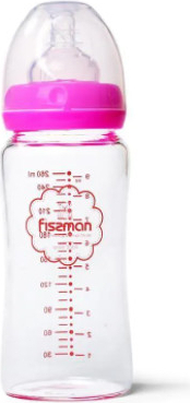 Fissman Babyflasche, Borosilikatglas, 6,5x19,5 cm, 260 ml