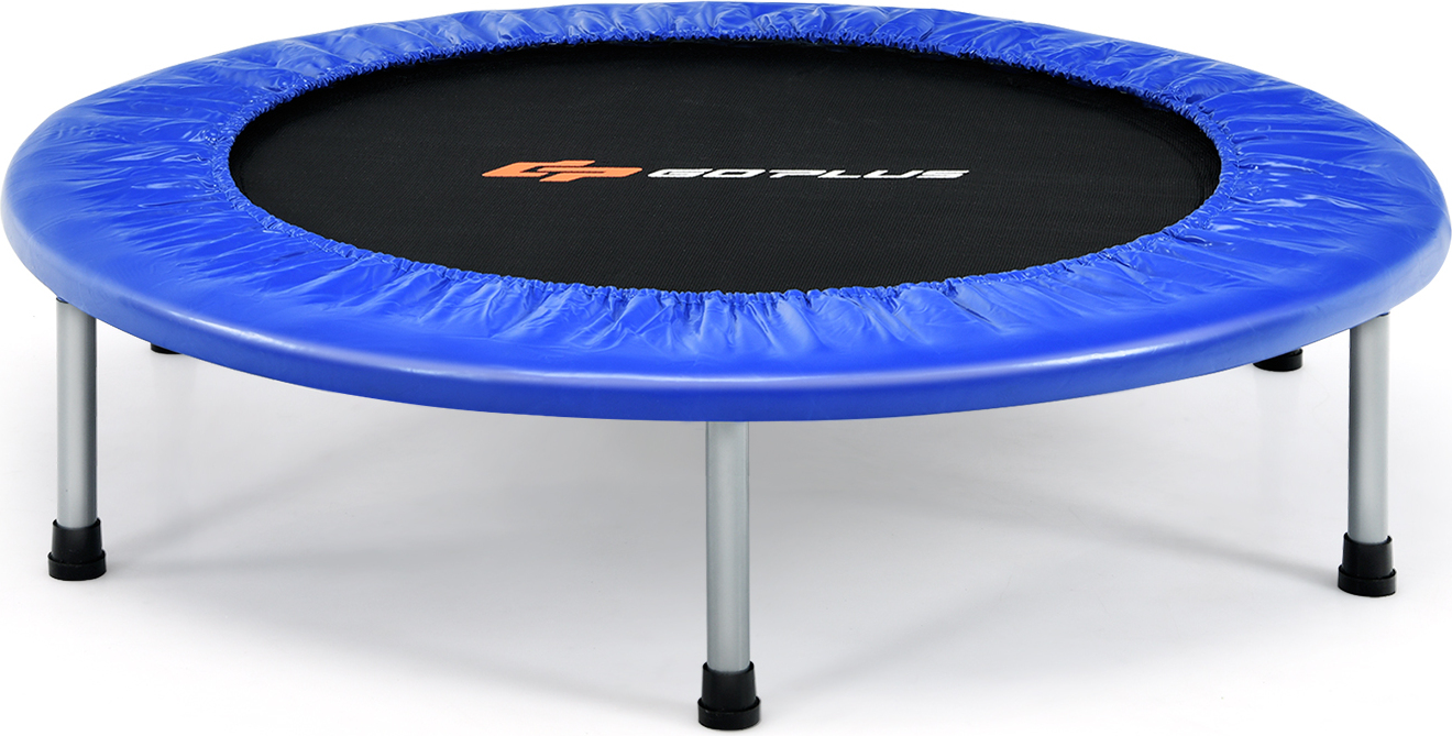 COSTWAY φ97cm mini trampolína, fitness trampolína skladacia, detská trampolína do 150kg, záhradná trampolína, vnútorná a vonkajšia trampolína pre deti a dospelých