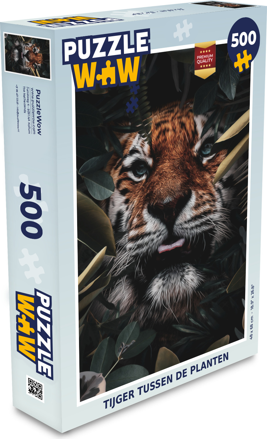 MuchoWow® Puzzle 500 Teile Tiger - Nahaufnahme - Pflanzen - Denken - Spiel - Toy 137|51644690