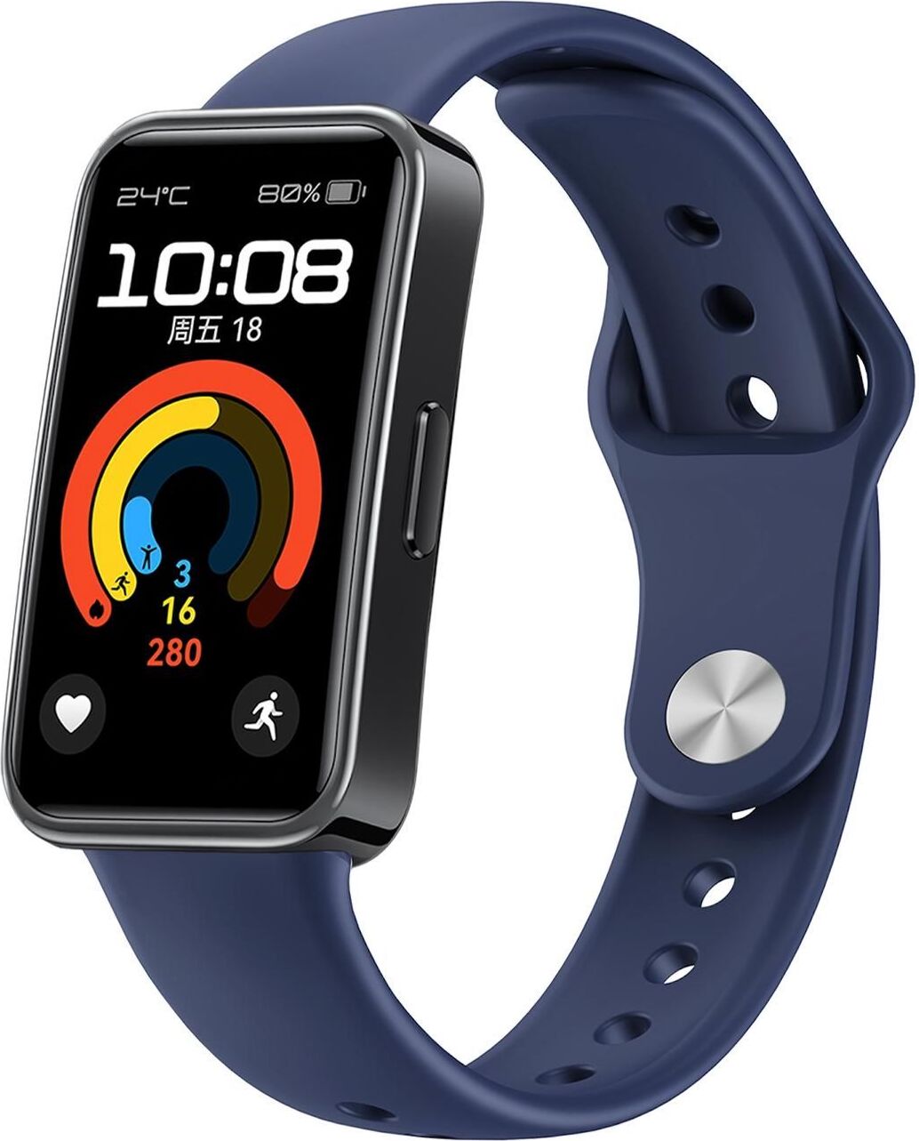 Pre Huawei Watch Band 10 / 10 NFC Silikónový remienok Reverzná pracka D- Blue