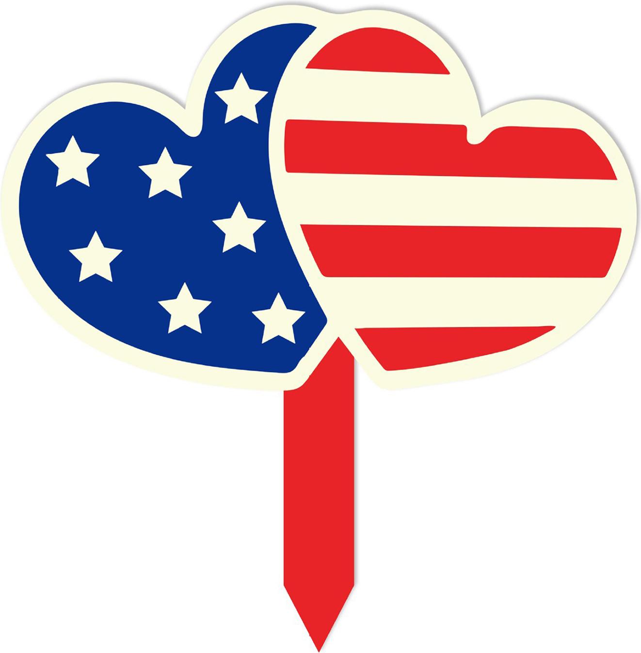 Hdvery Patriotischer Gartenstecker im amerikanischen Stil, Außenstecker, 4. Juli, Feiertagsdekor für Zuhause, Unabhängigkeitstag, Hof, Rasendekoration 4433605@Hdvery