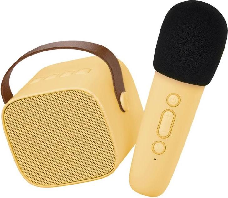 Súprava Lalarma Karaoke – žltá, mikrofón a reproduktor s Bluetooth