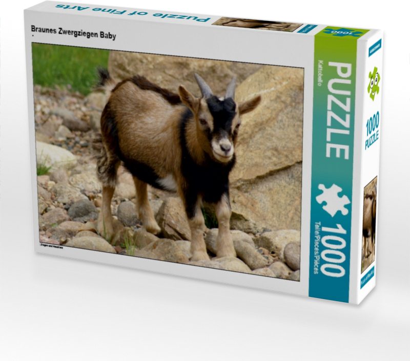 Calvendo Braunes Zwergziegen Baby 1000 Teile Puzzle quer 640x480mm, CALVENDO; 7314214