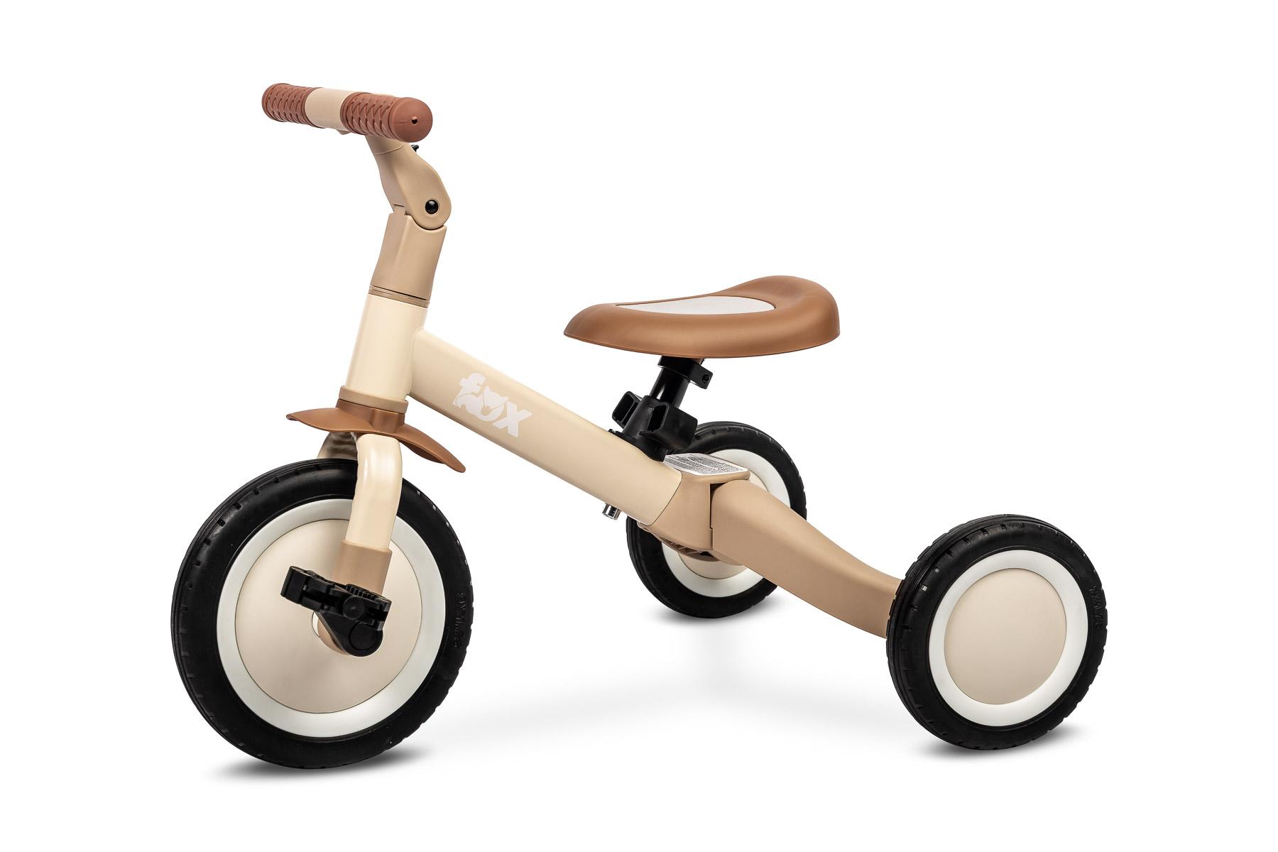 TOYZ, Dreirad Laufrad Kinder, 4in1 Kinderfahrrad, Dreirad, Zweirad, Fox, Beige TOYZ-0270