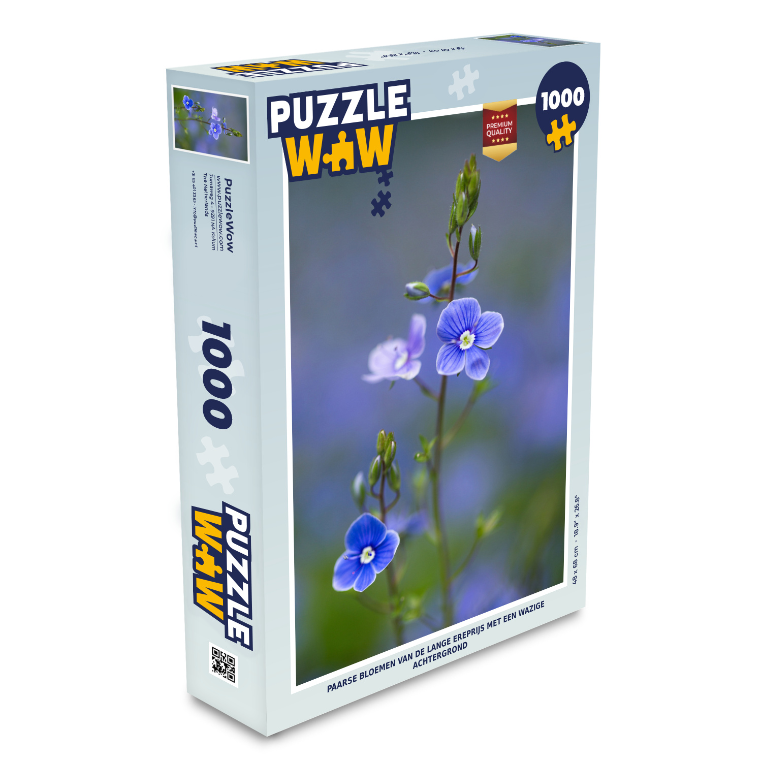 MuchoWow® Puzzle 1000 Teile Lila Blüten des hohen Brunnenkopfs mit unscharfem Hintergrund - Spielzeug - Alt und Jung - Spiele - Puzzeln 136|1299903
