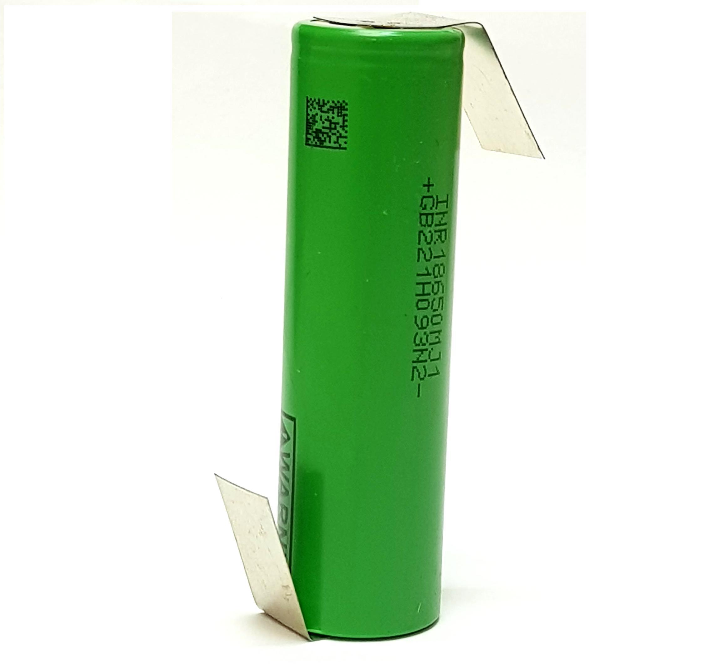 Akku-Kur Akku LG INR18650-MJ1 3,7V 3500mAh 10A unprotected flat Top mit Lötfahne Z Form MJ1LZ