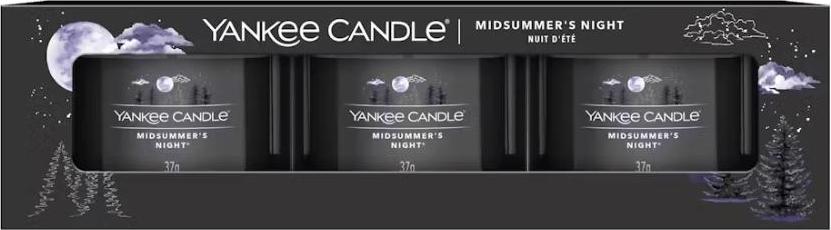 Yankee Candle Votivkerzen-Set aus Glas Mittsommernacht 3 x 37 g. 2653557E